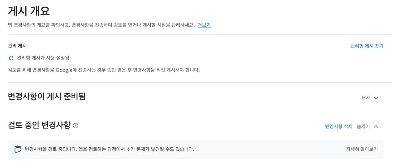 Google Play 검토 중